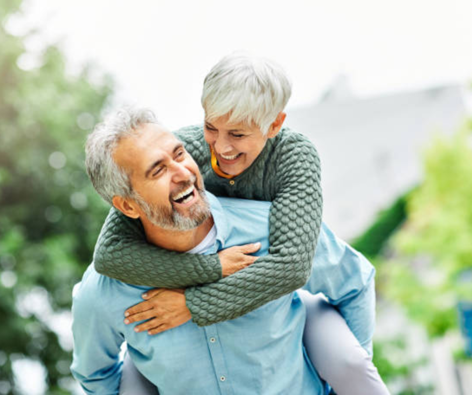 Happy couple enjoying the freedom of managing their own super